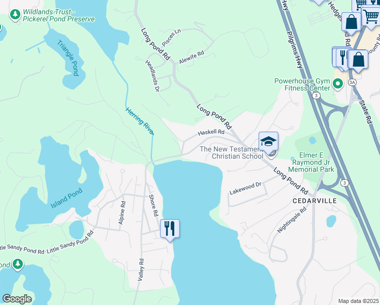 map of restaurants, bars, coffee shops, grocery stores, and more near Bridge Gate in Plymouth