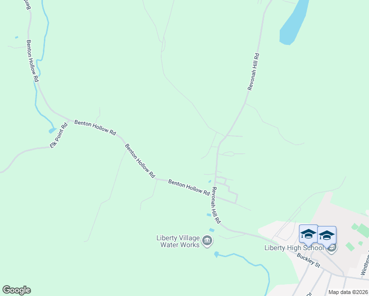 map of restaurants, bars, coffee shops, grocery stores, and more near 133 Revonah Hill Road in Liberty