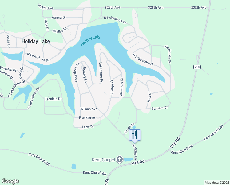 map of restaurants, bars, coffee shops, grocery stores, and more near 1298-1384 East Ridge Drive in Brooklyn