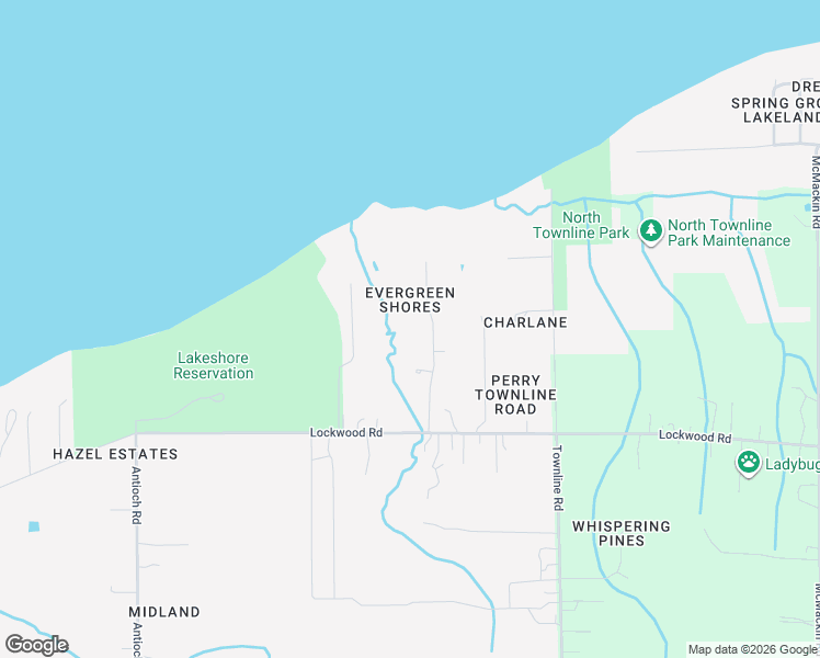 map of restaurants, bars, coffee shops, grocery stores, and more near 2169 Evergreen Rd in Perry