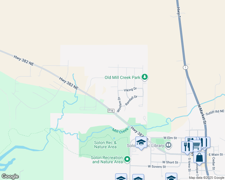 map of restaurants, bars, coffee shops, grocery stores, and more near 512 Windam Drive in Solon