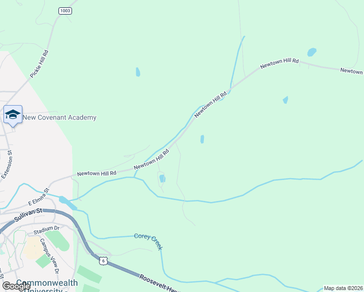 map of restaurants, bars, coffee shops, grocery stores, and more near 1816-2194 Newtown Hill Road in Mansfield
