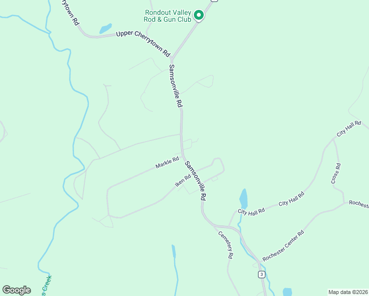 map of restaurants, bars, coffee shops, grocery stores, and more near Samsonville-Kerhonkson Road in Kerhonkson