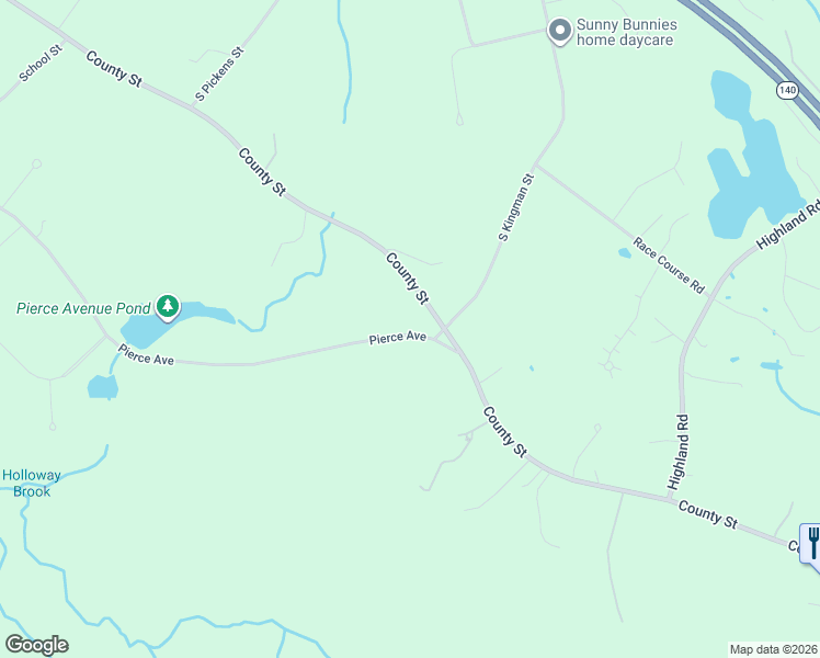 map of restaurants, bars, coffee shops, grocery stores, and more near 4 Pierce Avenue in Lakeville