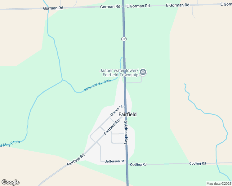 map of restaurants, bars, coffee shops, grocery stores, and more near 7044 South Adrian Highway in Adrian