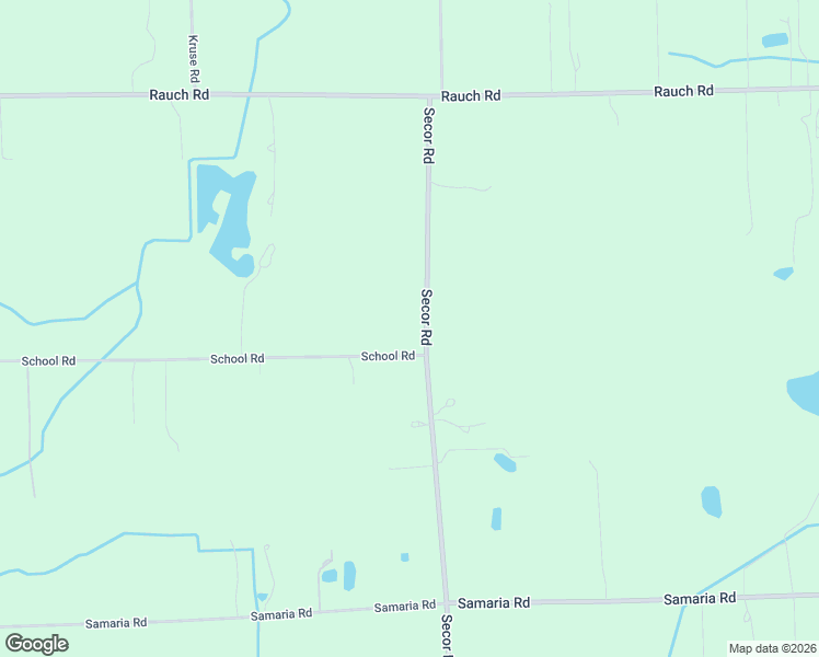 map of restaurants, bars, coffee shops, grocery stores, and more near 11043 Secor Road in Temperance
