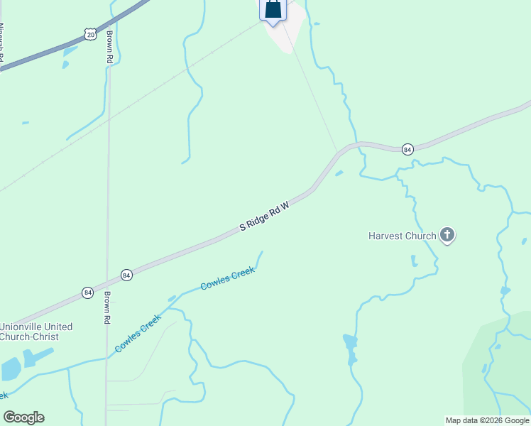 map of restaurants, bars, coffee shops, grocery stores, and more near 5731 South Ridge Road West in Ashtabula