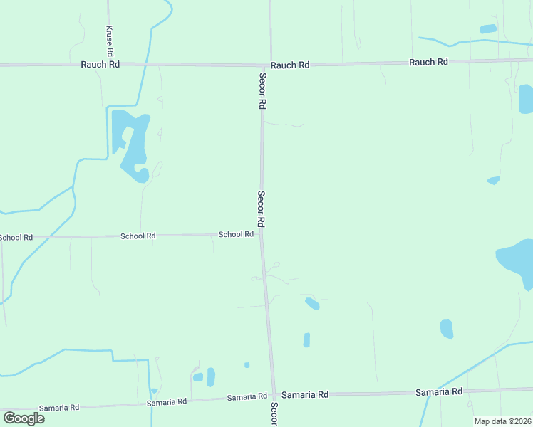 map of restaurants, bars, coffee shops, grocery stores, and more near 11050 Secor Road in Temperance