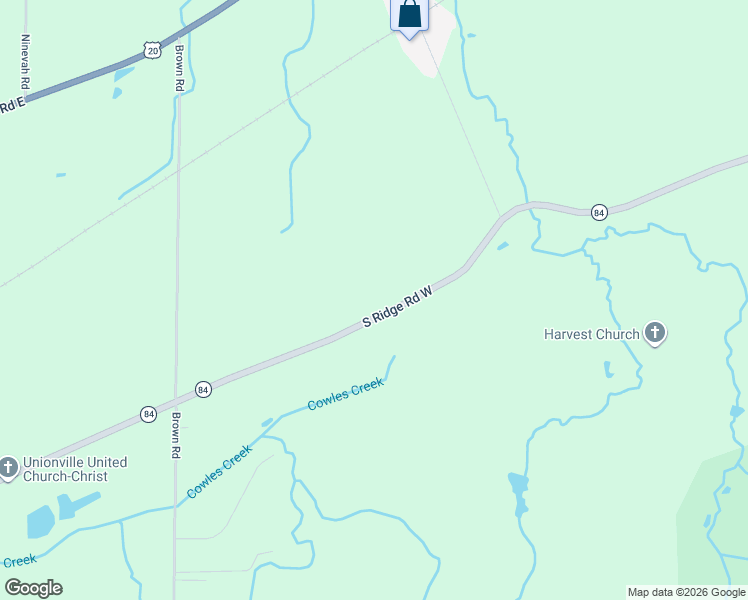 map of restaurants, bars, coffee shops, grocery stores, and more near 5731 South Ridge Road West in Ashtabula