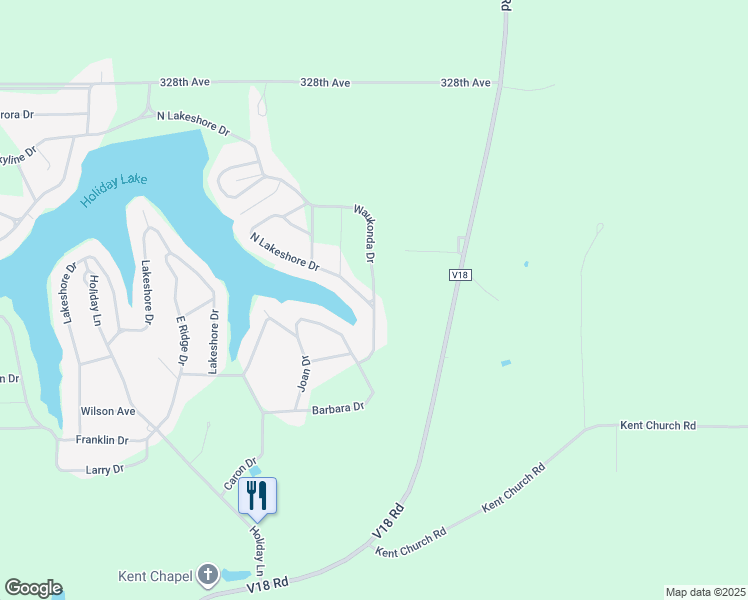 map of restaurants, bars, coffee shops, grocery stores, and more near 6147 Waukonda Drive in Brooklyn