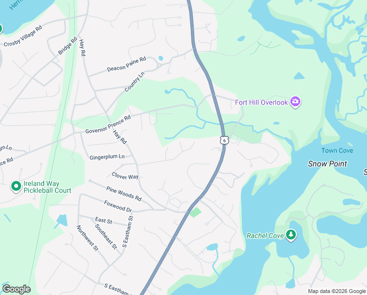 map of restaurants, bars, coffee shops, grocery stores, and more near 85 Blue Heron Way in Eastham