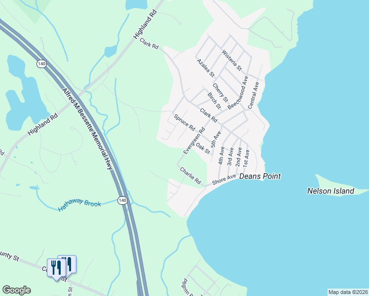 map of restaurants, bars, coffee shops, grocery stores, and more near 543 Evergreen Road in Lakeville
