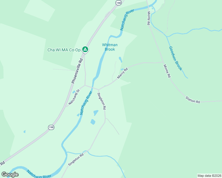 map of restaurants, bars, coffee shops, grocery stores, and more near 41 Marcy Road in Chaplin