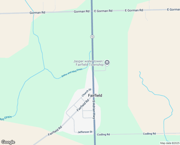 map of restaurants, bars, coffee shops, grocery stores, and more near 7044 South Adrian Highway in Adrian