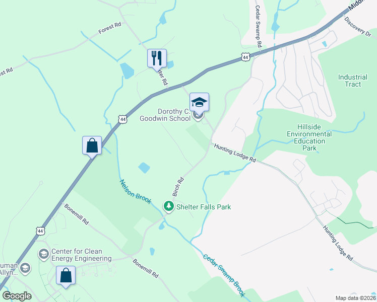map of restaurants, bars, coffee shops, grocery stores, and more near 22 Westgate Lane in Mansfield