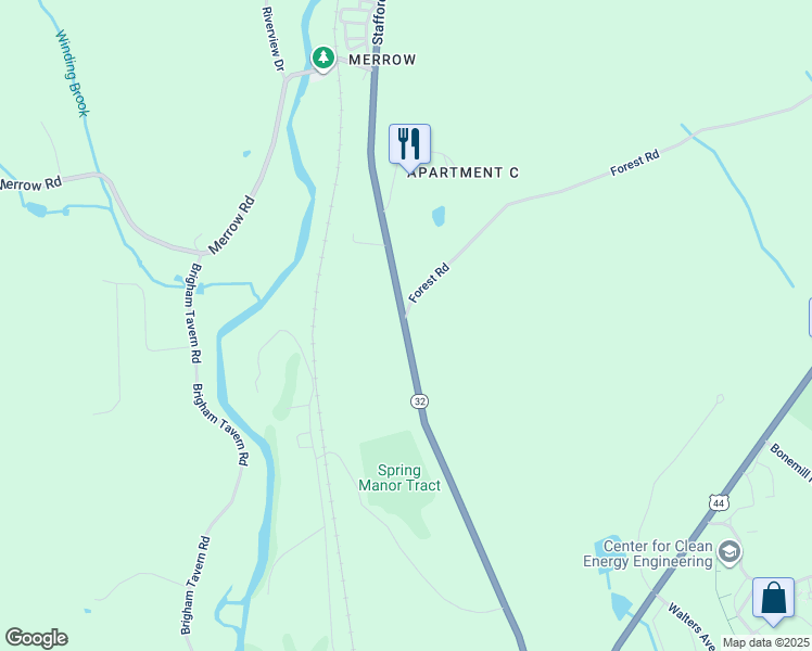 map of restaurants, bars, coffee shops, grocery stores, and more near 1444 Stafford Road in Mansfield