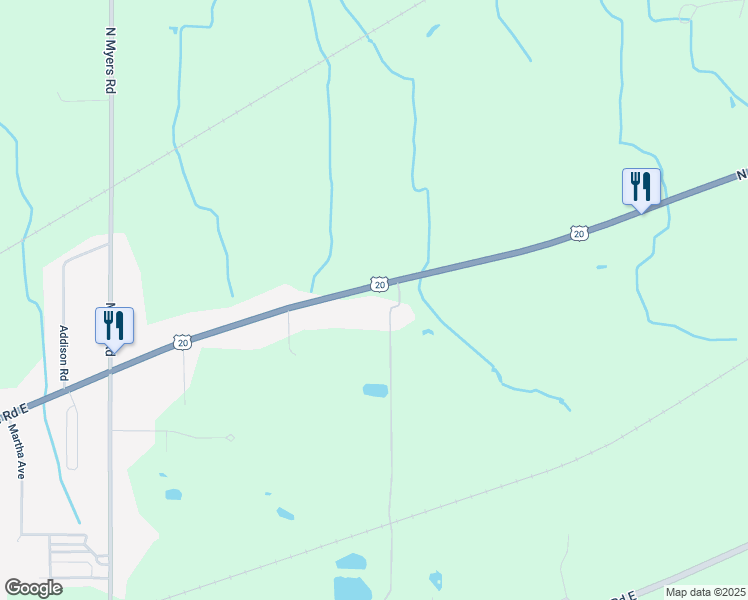 map of restaurants, bars, coffee shops, grocery stores, and more near 4196 North Ridge Road East in Geneva