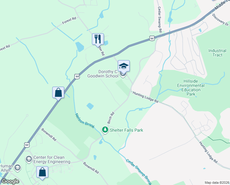 map of restaurants, bars, coffee shops, grocery stores, and more near 22 Westgate Lane in Mansfield