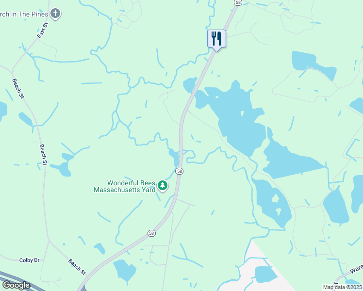 map of restaurants, bars, coffee shops, grocery stores, and more near 395 Tremont Street in Carver