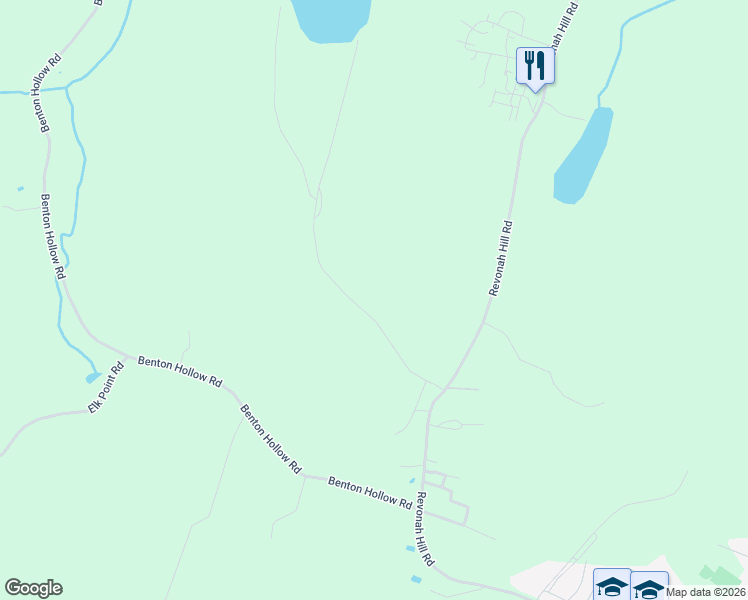 map of restaurants, bars, coffee shops, grocery stores, and more near 183 Revonah Hill Road in Liberty