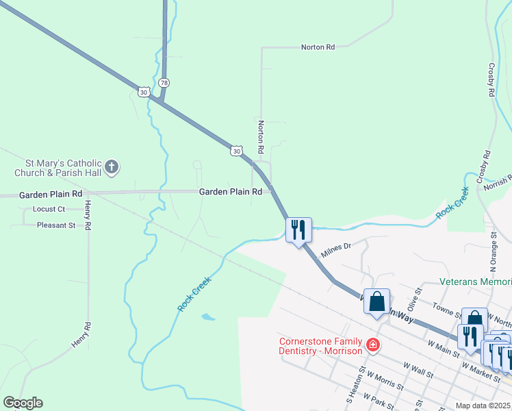 map of restaurants, bars, coffee shops, grocery stores, and more near 16150 Liberty Street in Morrison