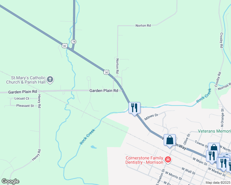 map of restaurants, bars, coffee shops, grocery stores, and more near 16150 Liberty Street in Morrison