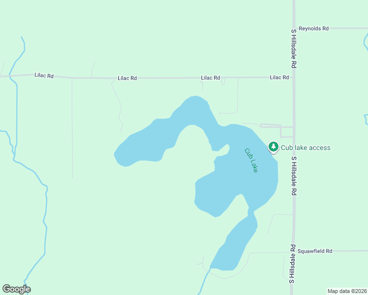 map of restaurants, bars, coffee shops, grocery stores, and more near 1983 Lilac Road in Hillsdale