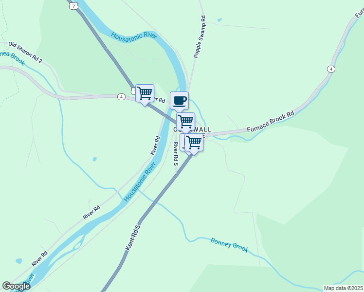 map of restaurants, bars, coffee shops, grocery stores, and more near in Cornwall