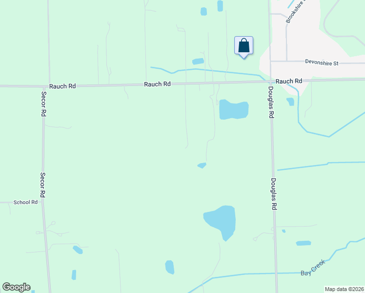 map of restaurants, bars, coffee shops, grocery stores, and more near 2713 Rauch Road in Temperance