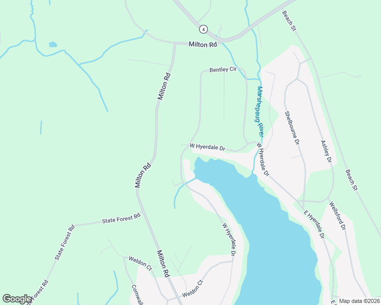 map of restaurants, bars, coffee shops, grocery stores, and more near 111 West Hyerdale Drive in Goshen