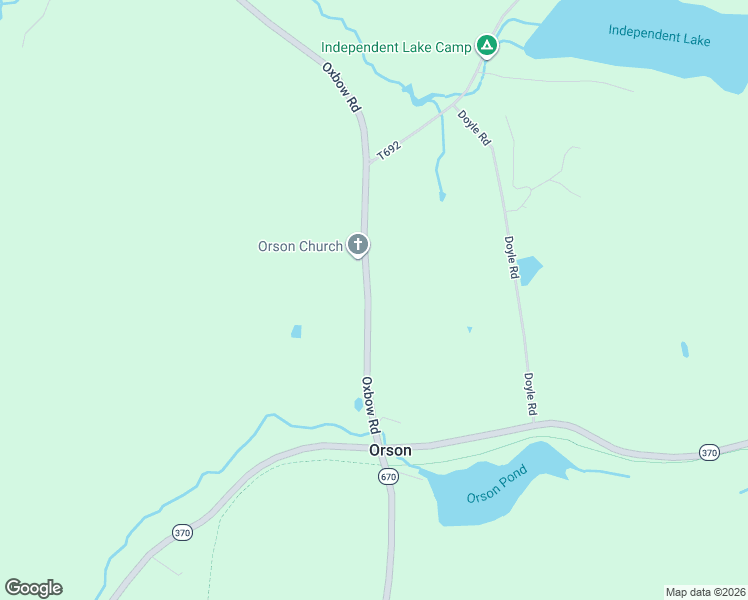 map of restaurants, bars, coffee shops, grocery stores, and more near 68 Oxbow Rd in Pleasant Mt