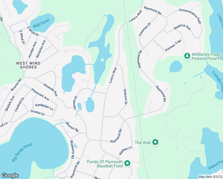 map of restaurants, bars, coffee shops, grocery stores, and more near 459 Lunn's Way in Plymouth