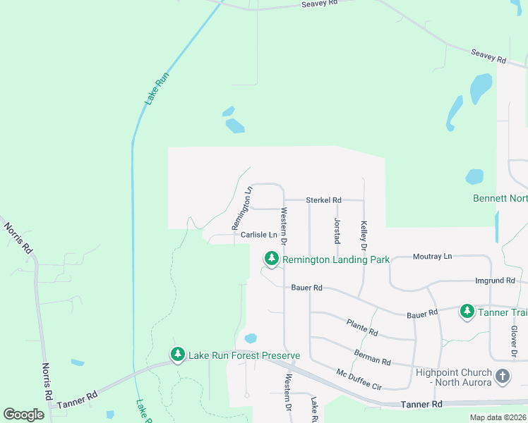 map of restaurants, bars, coffee shops, grocery stores, and more near 2926 Hampton Avenue in North Aurora