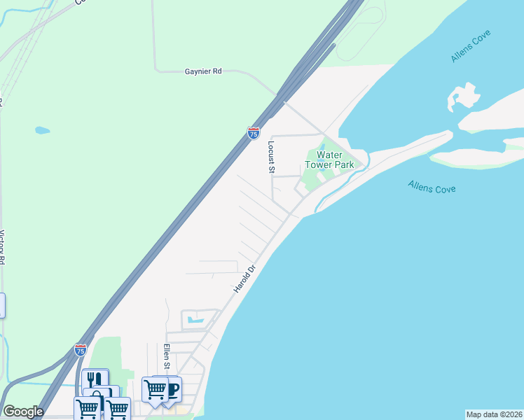 map of restaurants, bars, coffee shops, grocery stores, and more near 4540 North 4th Street in Luna Pier