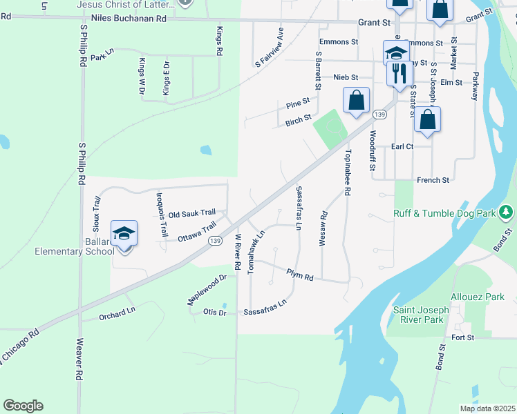 map of restaurants, bars, coffee shops, grocery stores, and more near 720 Colony Court in Niles