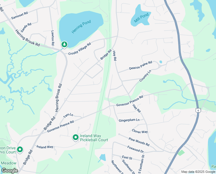 map of restaurants, bars, coffee shops, grocery stores, and more near 30 Hatties Way in Eastham