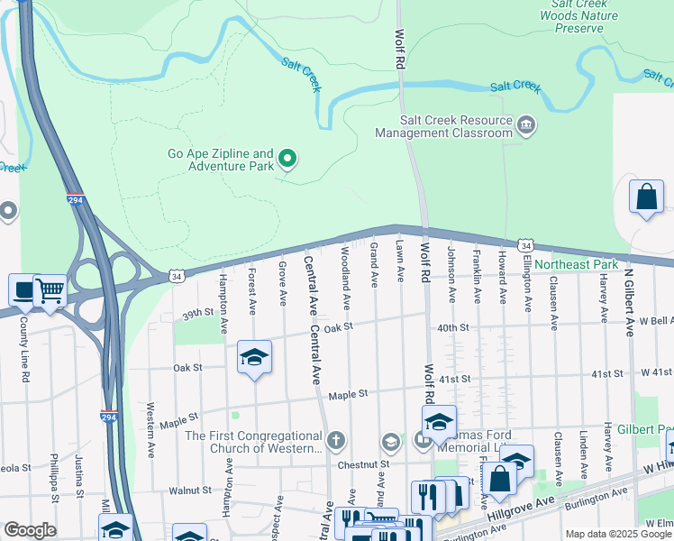 3834 Woodland Avenue, Western Springs IL Walk Score