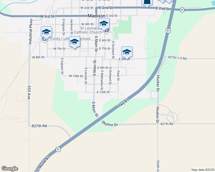 map of restaurants, bars, coffee shops, grocery stores, and more near 201-213 E 11th St in Madison