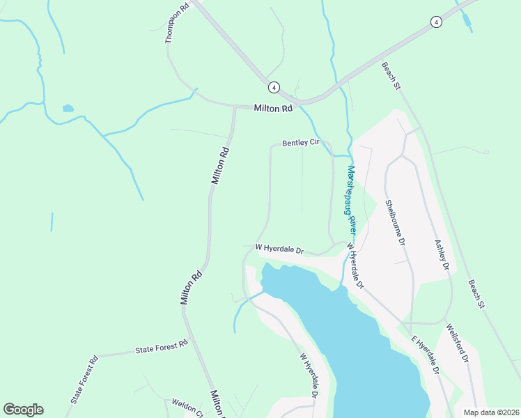 map of restaurants, bars, coffee shops, grocery stores, and more near 150 Bentley Circle in Goshen