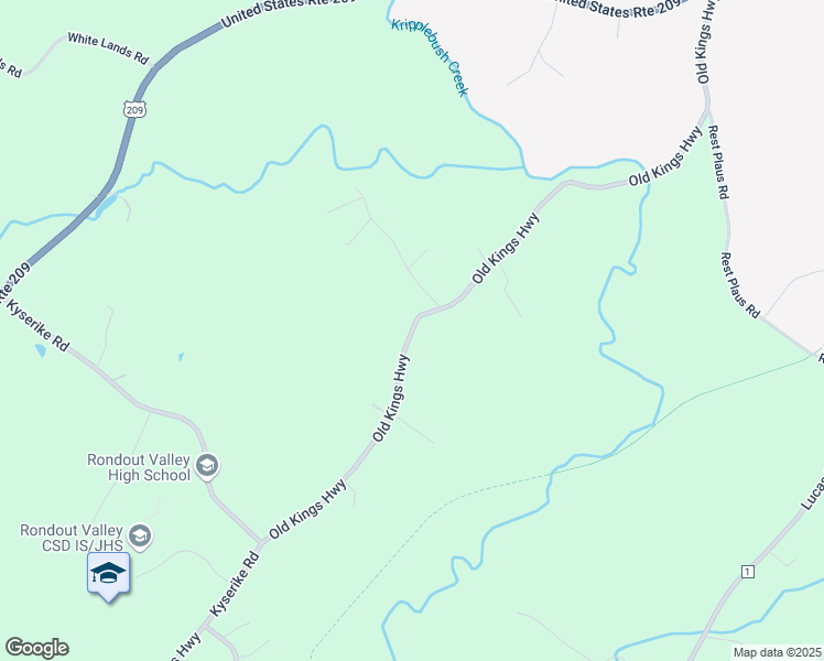 map of restaurants, bars, coffee shops, grocery stores, and more near 219 Old Kings Highway in Stone Ridge
