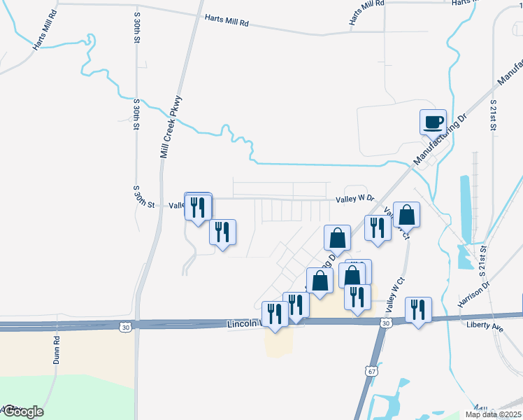 map of restaurants, bars, coffee shops, grocery stores, and more near in Clinton