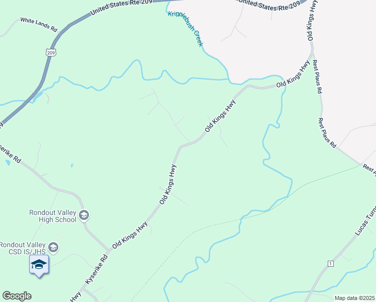 map of restaurants, bars, coffee shops, grocery stores, and more near 219 Old Kings Highway in Stone Ridge