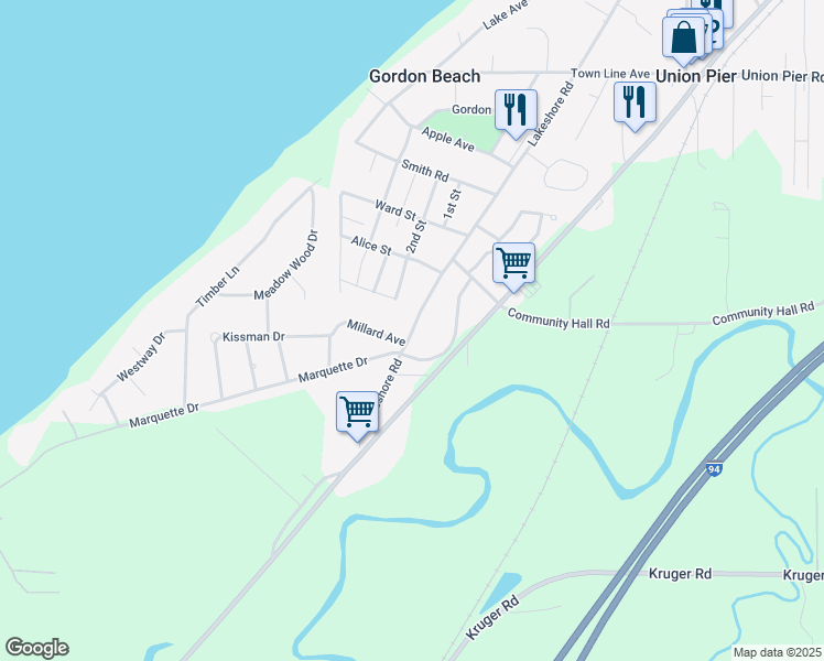 16684 Lakeshore Road, Union Pier MI Walk Score