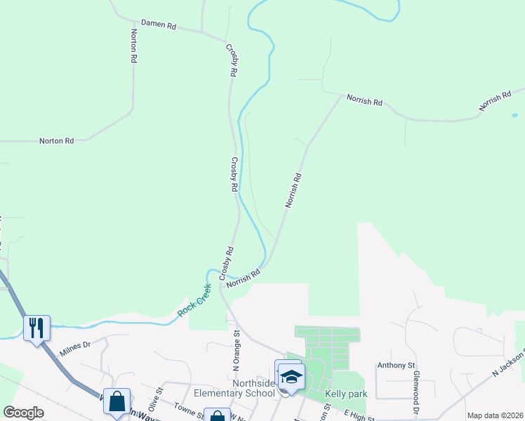 map of restaurants, bars, coffee shops, grocery stores, and more near 16424 Browns Road in Morrison