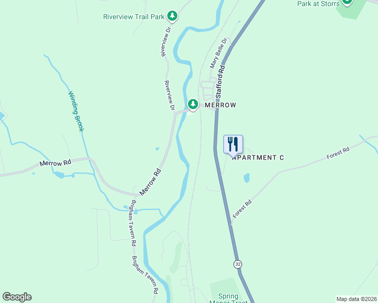 map of restaurants, bars, coffee shops, grocery stores, and more near 13 Merrow Road in Mansfield