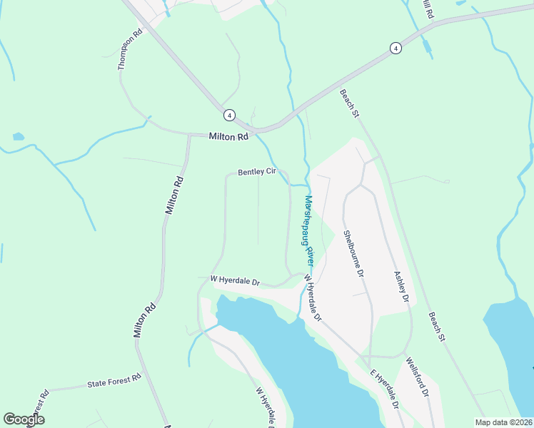 map of restaurants, bars, coffee shops, grocery stores, and more near 37 Bentley Circle in Goshen