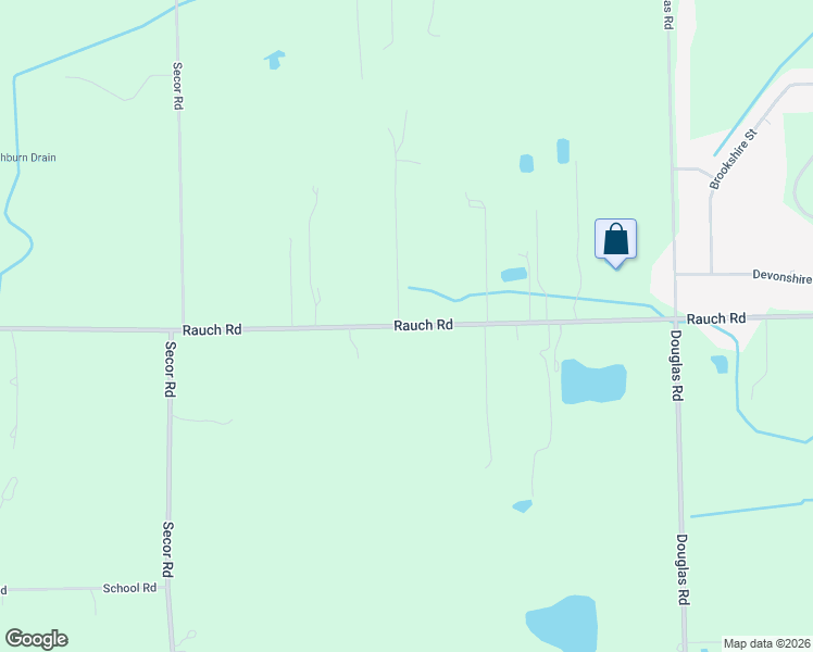 map of restaurants, bars, coffee shops, grocery stores, and more near 2713 Rauch Road in Temperance