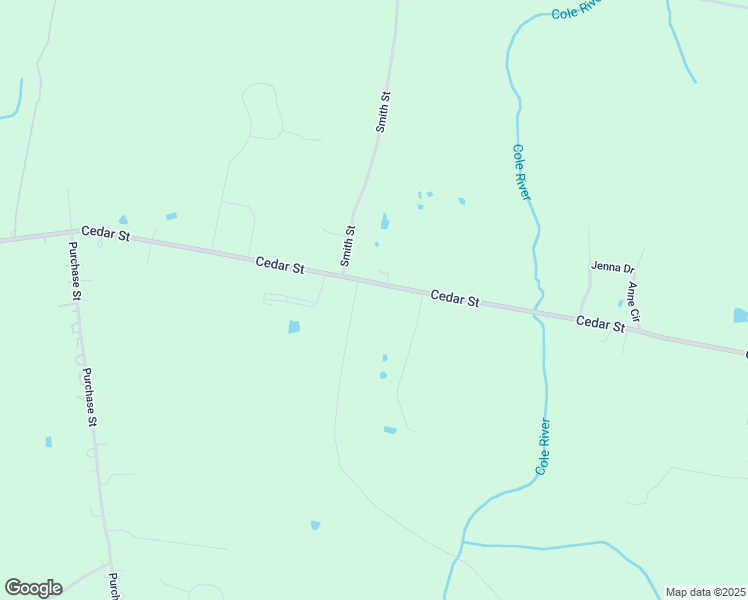 map of restaurants, bars, coffee shops, grocery stores, and more near 2031 Cedar Street in Dighton