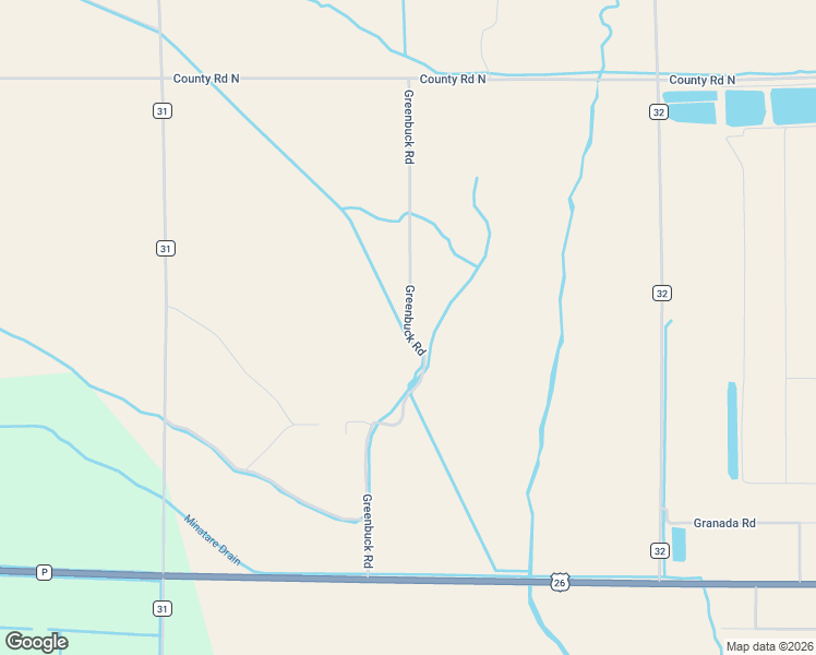 map of restaurants, bars, coffee shops, grocery stores, and more near Greenbuck Road in Scotts Bluff County