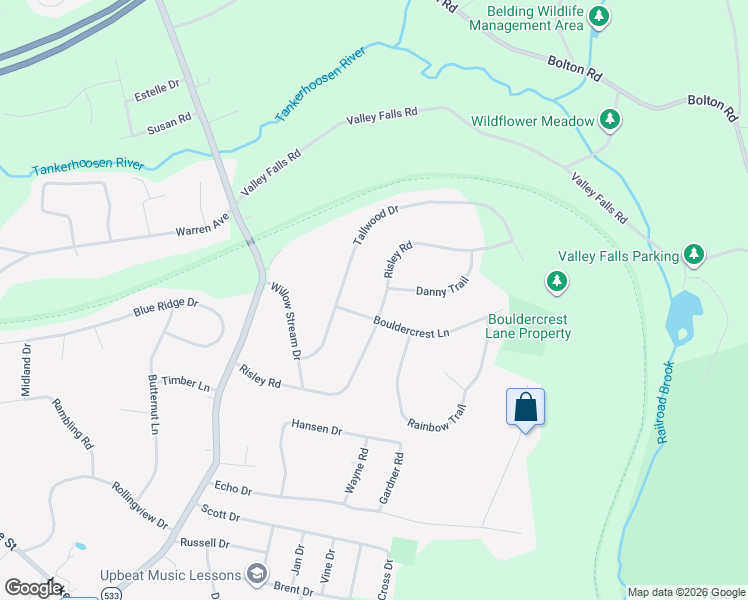 map of restaurants, bars, coffee shops, grocery stores, and more near 92 Tallwood Drive in Vernon